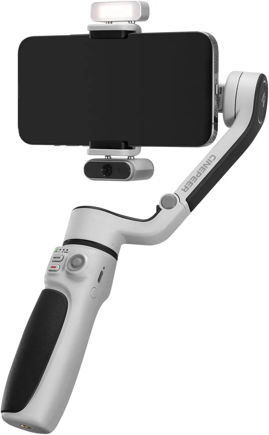 ZHIYUN CINEPEER CQ5 Combo 3-Axis Stabilizer for iPhone, Android Smartphones with AI Face Tracking, Fill Light, Compact & Portable, 11-Hour Battery