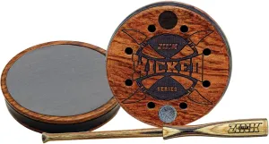 Zink Wicked Series Hunting Pot Turkey Call | Wood/Acrylic Durable Weatherproof Traditional Design Hand-Tuned Soft Close-Range Calling, Slate