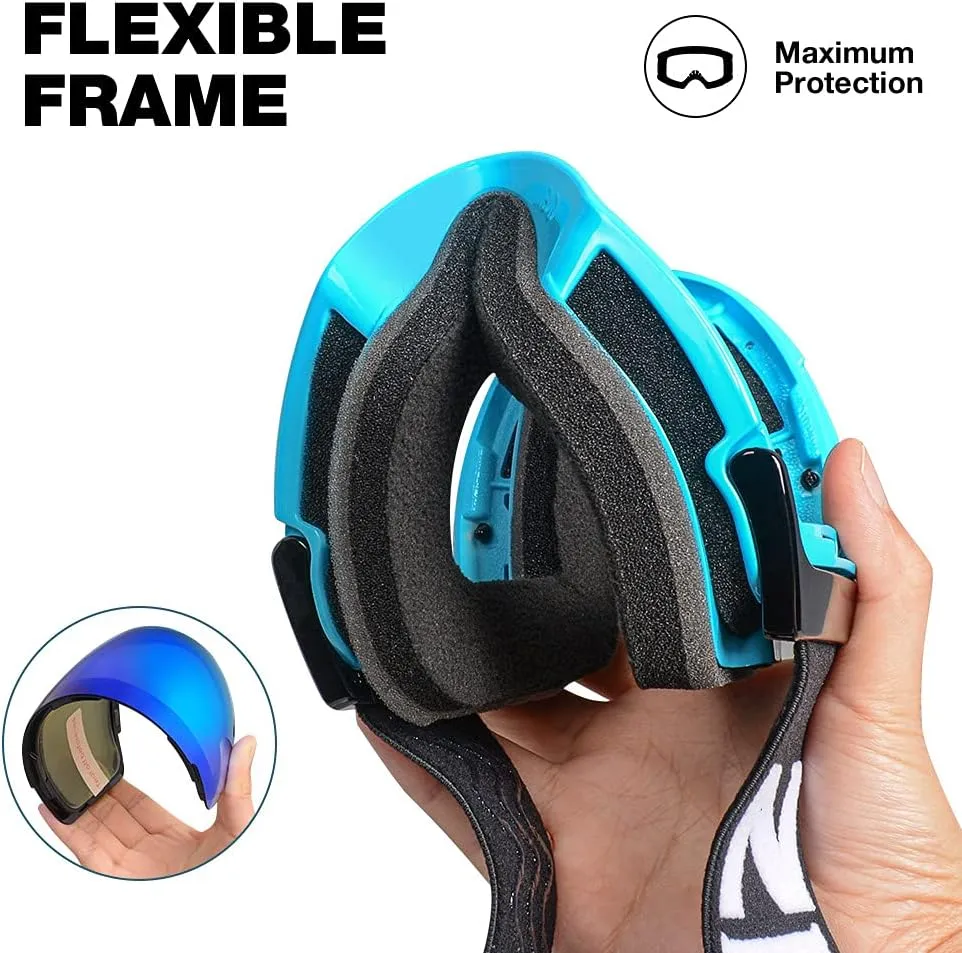 ZIONOR X4 Ski Goggles Magnetic Lens - Snowboard Goggles for Men Women Adult - Snow Goggles Anti-fog UV Protection